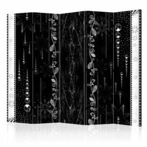 5-teiliges Paravent - Black Elegance II [Room Dividers]