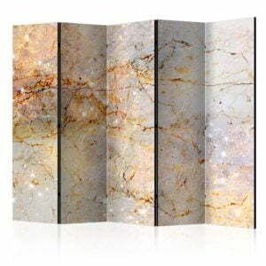 5-teiliges Paravent - Enchanted in Marble II [Room Dividers]