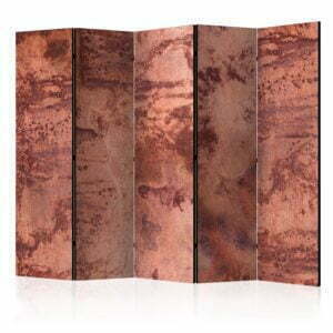 5-teiliges Paravent - Red Metal Sheet II [Room Dividers]