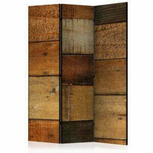 3-teiliges Paravent - Wooden Textures [Room Dividers]
