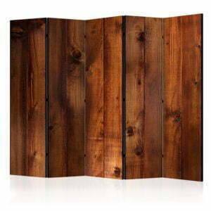 5-teiliges Paravent - Pine Board II [Room Dividers]