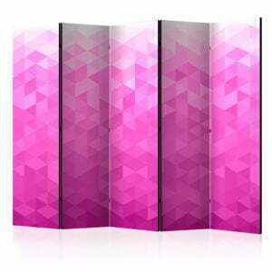 5-teiliges Paravent - PInk pixel II [Room Dividers]