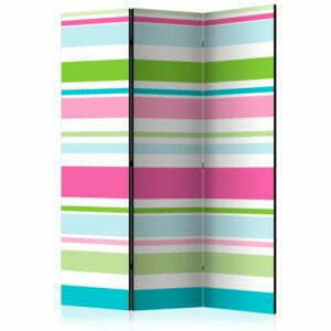 3-teiliges Paravent - Bright stripes [Room Dividers]