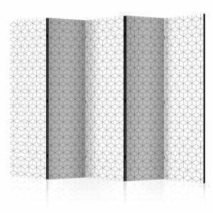 5-teiliges Paravent - Cubes - texture II [Room Dividers]