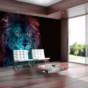 Fototapete - Abstract lion - rainbow