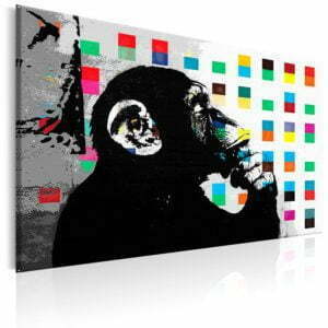 Wandbild - Banksy The Thinker Monkey