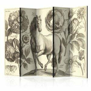 5-teiliges Paravent - Horse II [Room Dividers]