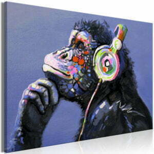 Wandbild - Musical Monkey (1 Part) Wide