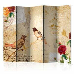 5-teiliges Paravent - Bonjour II [Room Dividers]