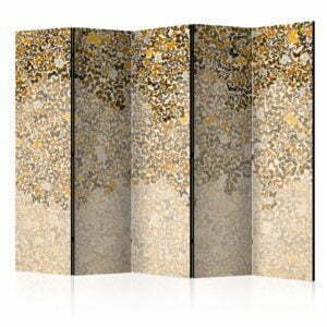 5-teiliges Paravent - Art and butterflies II [Room Dividers]