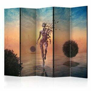 5-teiliges Paravent - Walk on the Water II [Room Dividers]