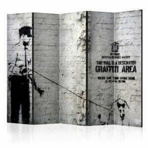 5-teiliges Paravent - Graffiti Area [Room Dividers]