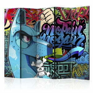 5-teiliges Paravent - Blue Guard [Room Dividers]