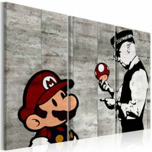 Wandbild - Banksy: Mario Bros