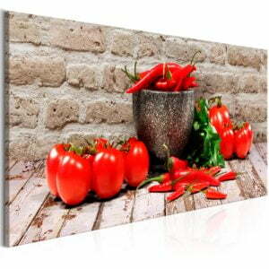 Wandbild - Red Vegetables (1 Part) Brick Narrow