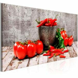 Wandbild - Red Vegetables (1 Part) Concrete Narrow