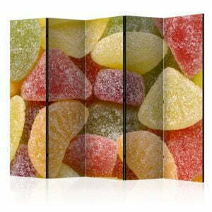 5-teiliges Paravent - Tasty fruit jellies II [Room Dividers]