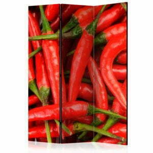 3-teiliges Paravent - chili pepper - background [Room Dividers]
