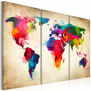 Wandbild - Rainbow Continents