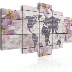 Wandbild - Romantische Weltkarte