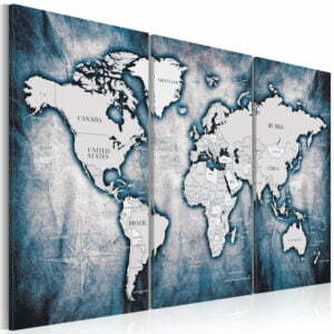 Wandbild - World Map: Ink Triptych