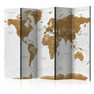 5-teiliges Paravent - White Oceans [Room Dividers]