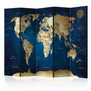 5-teiliges Paravent - The Dark Blue Depths [Room Dividers]