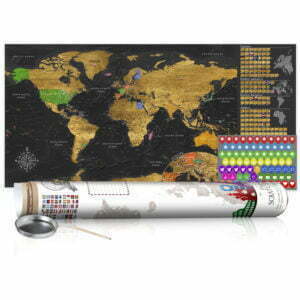 Rubbel Weltkarte - Goldene Weltkarte - Poster (Englische Beschriftung)