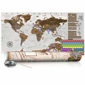 Rubbel Weltkarte - Grau Weltkarte - Poster (Englische Beschriftung)