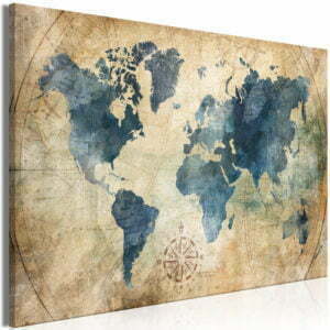Wandbild - Retro Map (1 Part) Wide