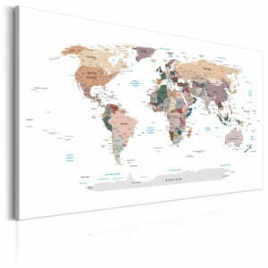 Wandbild - World Map: Where Today?