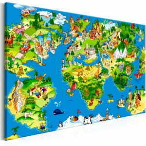 Wandbild - Children's Map (1 Part) Wide