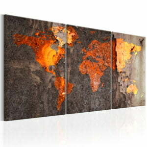 Wandbild - World Map: Rusty World