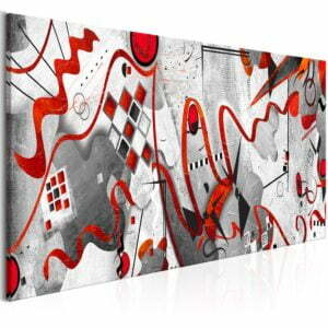 Wandbild - Red Ribbons (1 Part) Wide