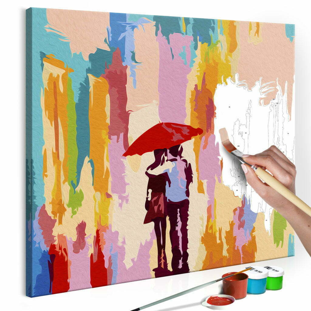 ABEUTY Malen Nach Zahlen 'Tanzpartner' - DIY Leinwand 40x50 Cm, Mit Farben & Pinseln