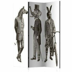 3-teiliges Paravent - Elegant Zoo [Room Dividers]