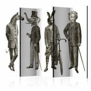 5-teiliges Paravent - Elegant Zoo II [Room Dividers]