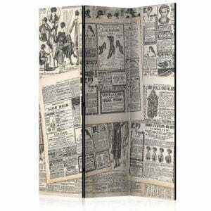 3-teiliges Paravent - Vintage Newspapers [Room Dividers]