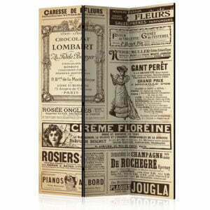 3-teiliges Paravent - Vintage Magazines [Room Dividers]