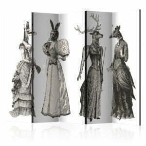 5-teiliges Paravent - Chic Zoo II [Room Dividers]