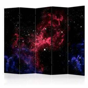 5-teiliges Paravent - space - stars II [Room Dividers]