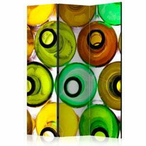 3-teiliges Paravent - bottles (background) [Room Dividers]