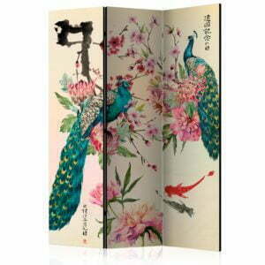 3-teiliges Paravent - Peacock Love [Room Dividers]