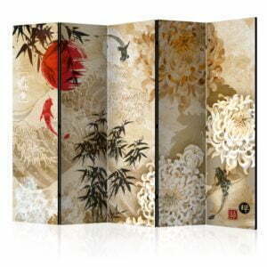 5-teiliges Paravent - Fish Dance II [Room Dividers]