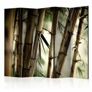 5-teiliges Paravent - Fog and bamboo forest II [Room Dividers]