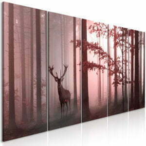 Wandbild - Morning (5 Parts) Narrow Pink