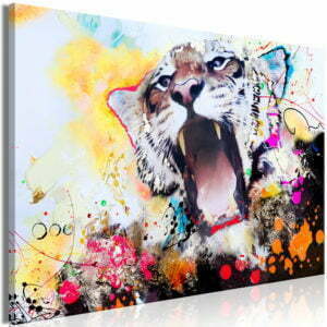 Wandbild - Tiger's Roar (1 Part) Wide