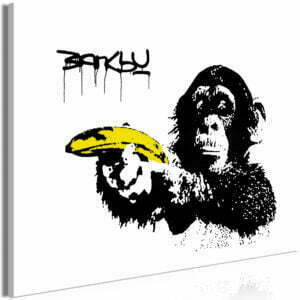 Wandbild - Banksy: Monkey with Banana (1 Part) Wide