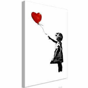 Wandbild - Banksy: Girl with Balloon (1 Part) Vertical