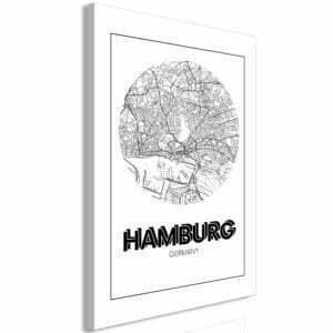 Wandbild - Retro Hamburg (1 Part) Vertical